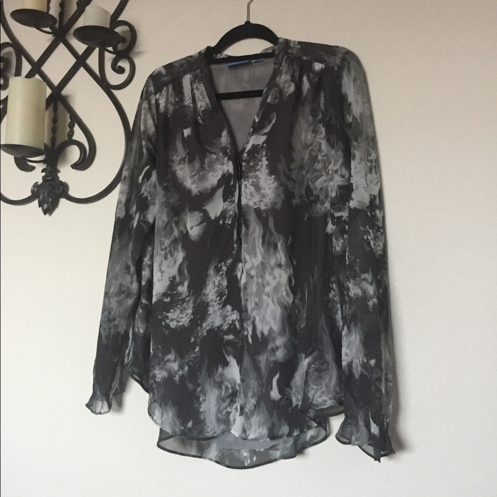 Simply Vera Bera Wang Abstract Print L/S Tunic L - Picture 2 of 6